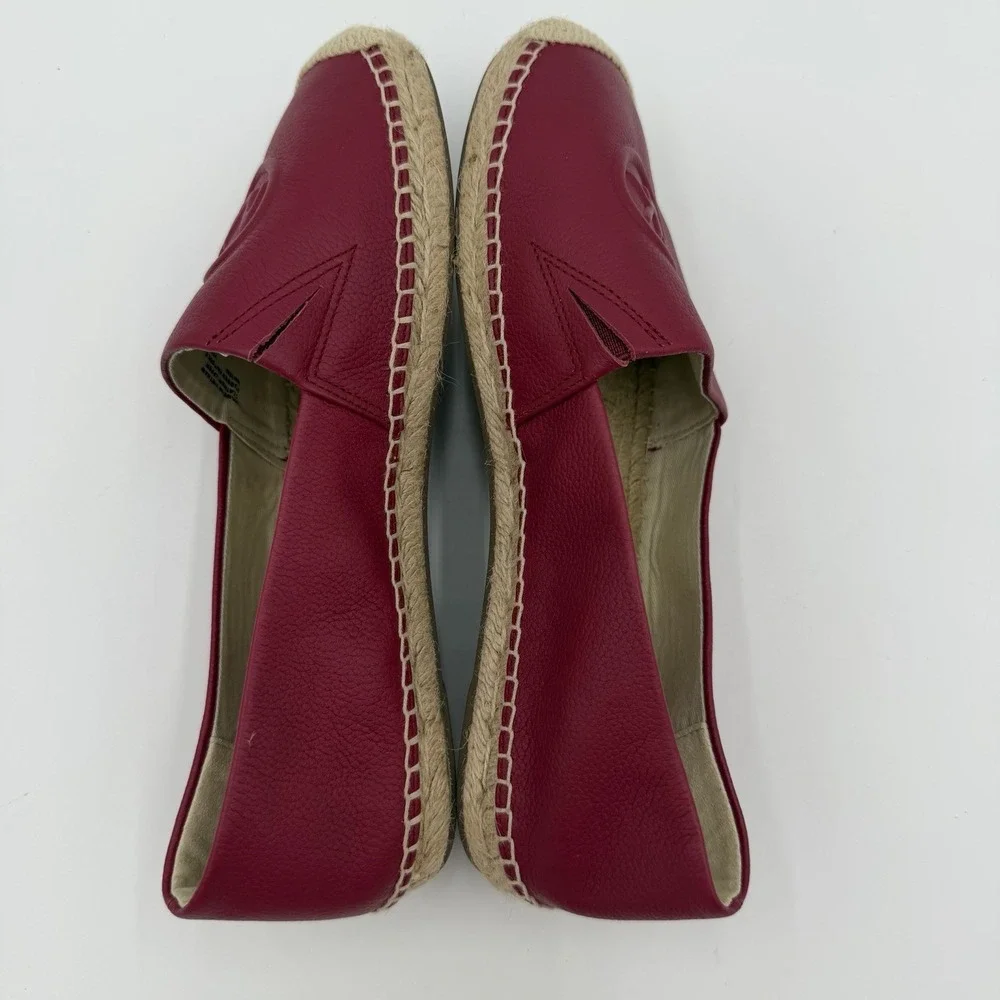 Michael Kors Dylyn‎ Espadrilles Women's Size 8 M Berry Slip On Flat Pink Leather